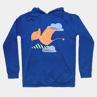 Sweet Pterosaur Dinosaur and Coluds Hoodie